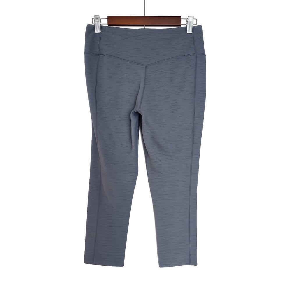 Nike Dri-FIT Capri Leggings Womens Large Gray Heather Athleisure Yoga Pilates - Picture 6 of 8